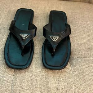 Authentic Prada sandals, Black, size 8